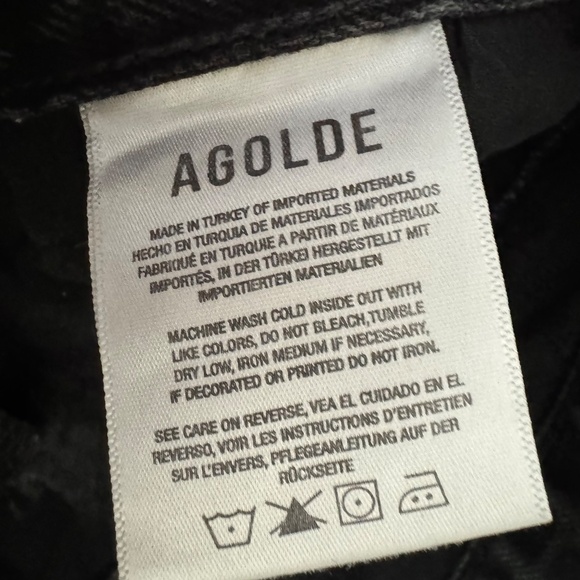 AGOLDE Criss Cross Straight High Rise Jeans in shambles black - Picture 7 of 13